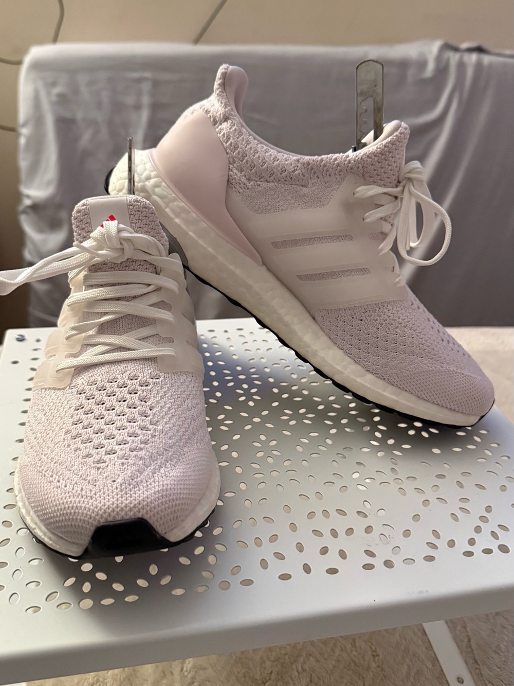 adidas White Knit Low-Top Sneaker